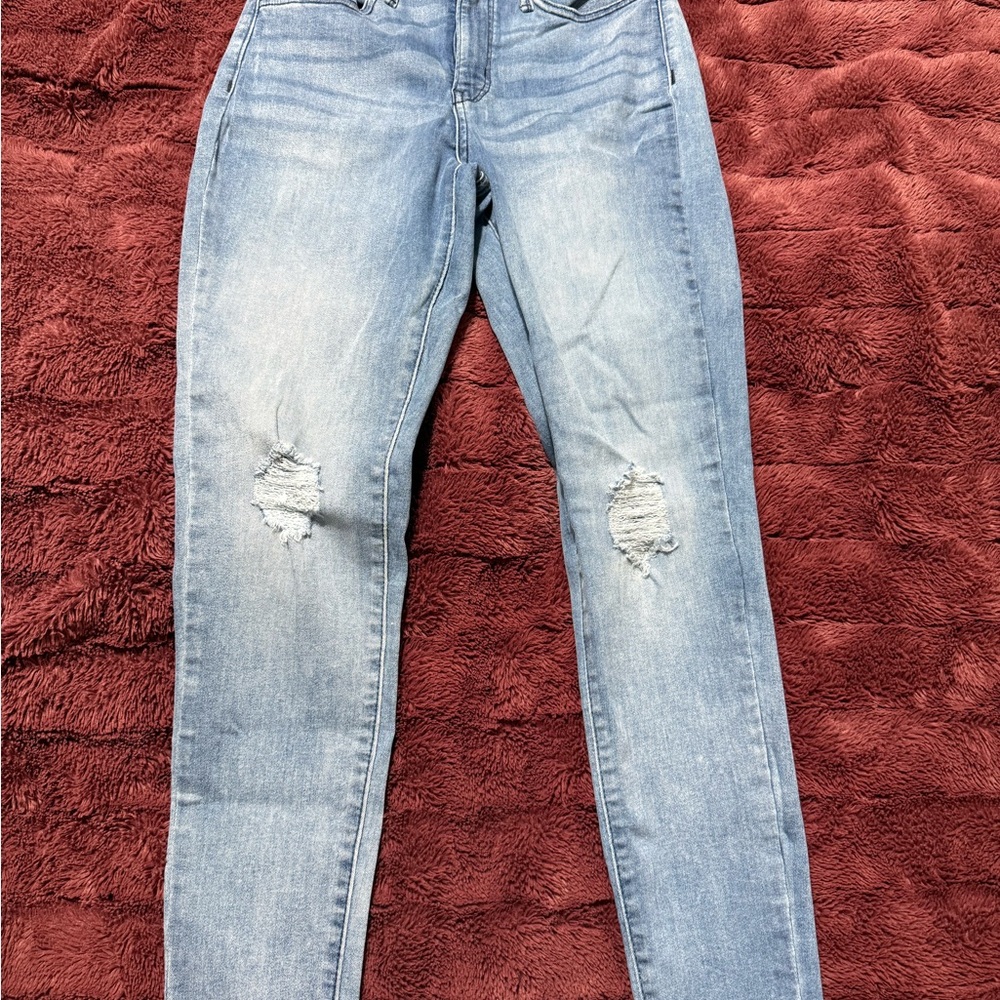 Levi's Light Blue Distressed Skinny Jeans